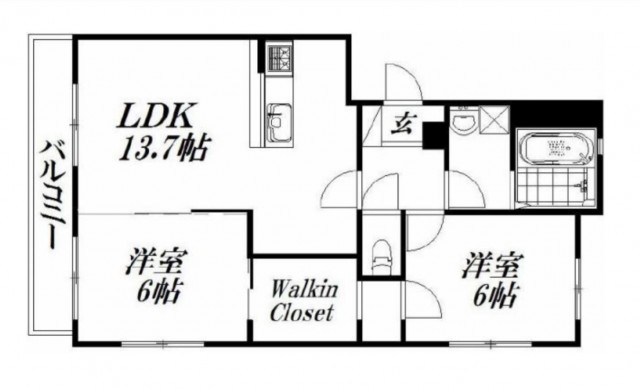 間取りは2LDK