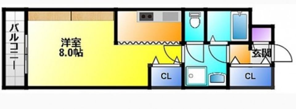 狭いお部屋の活かし方の間取り図