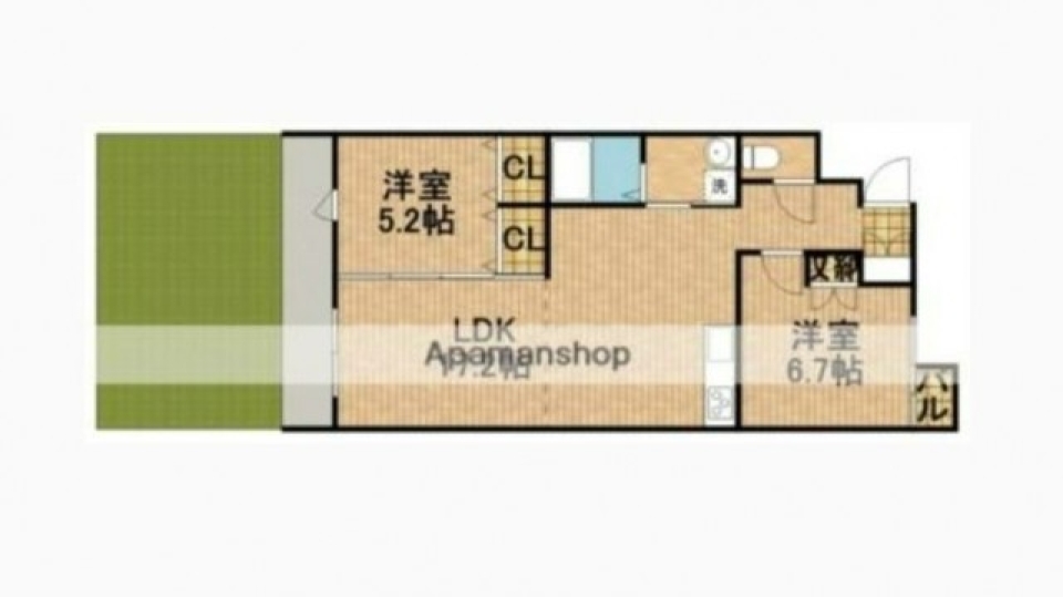 緑に囲まれたオシャレライフの間取り図
