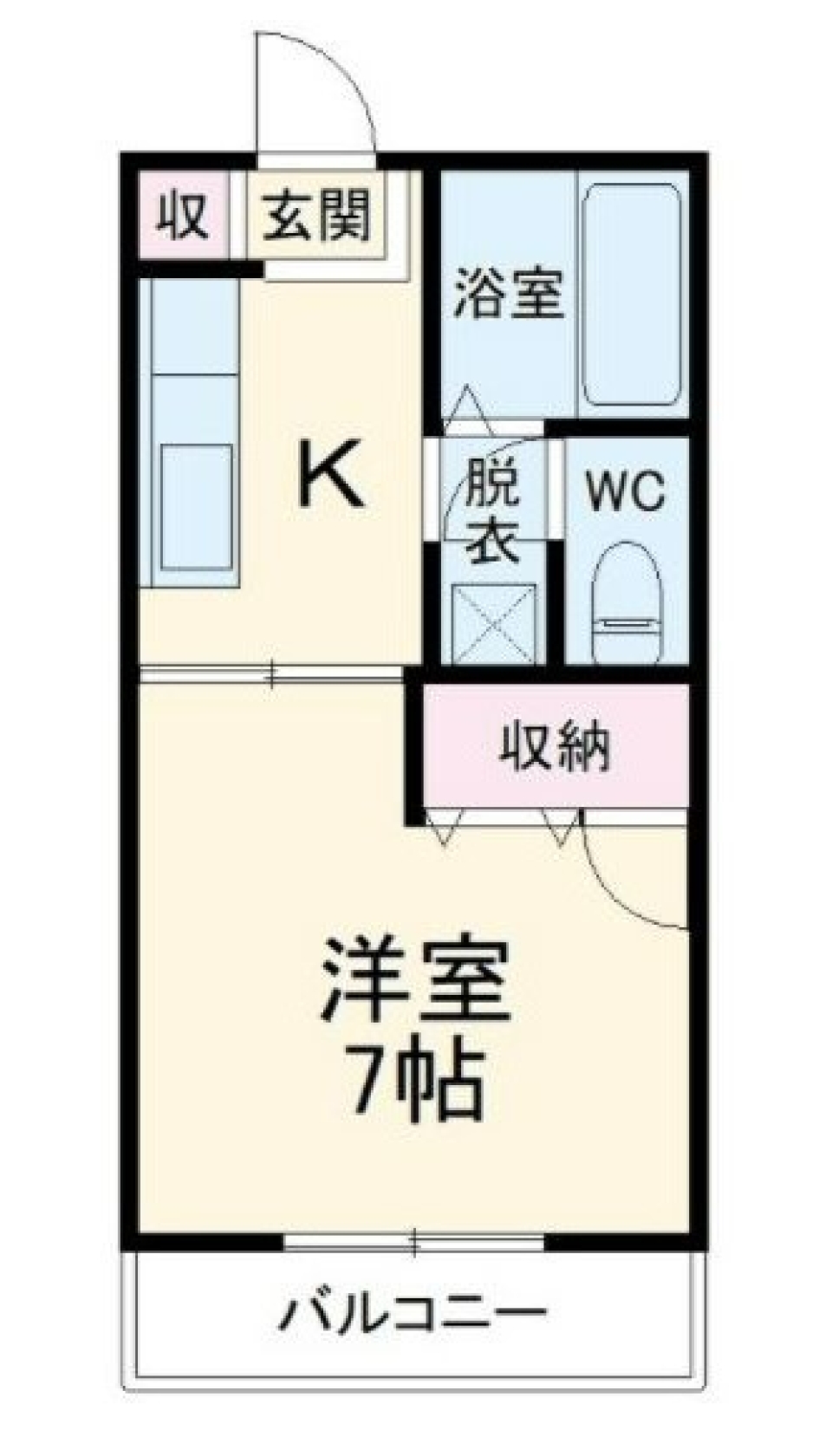 住むならやっぱり可愛い部屋で！の間取り図