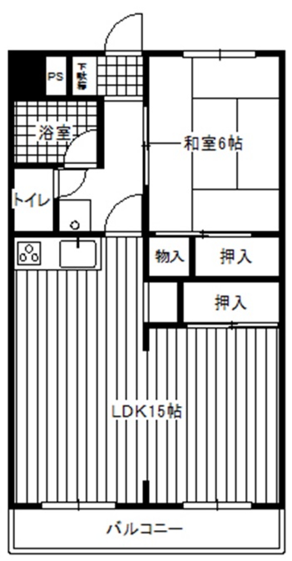 自転車に乗っての間取り図