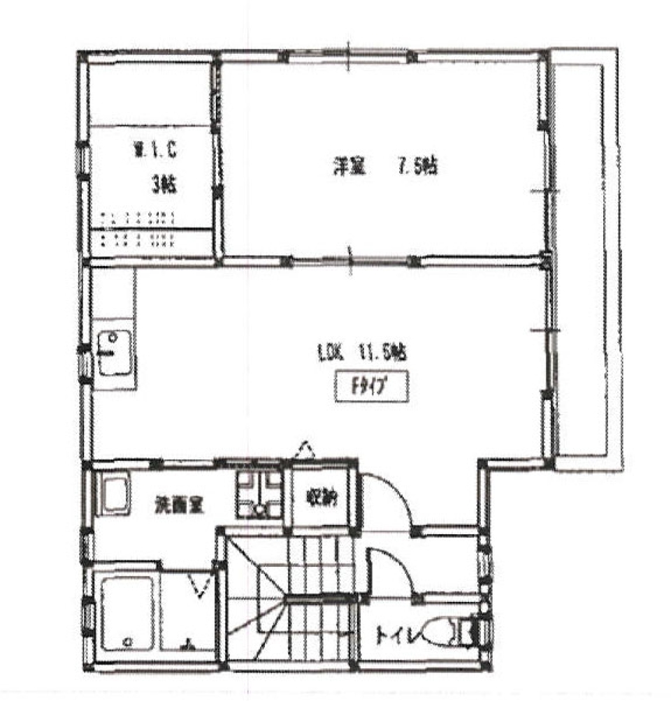 洗練されたモダンでシンプルなデザイン。の間取り図