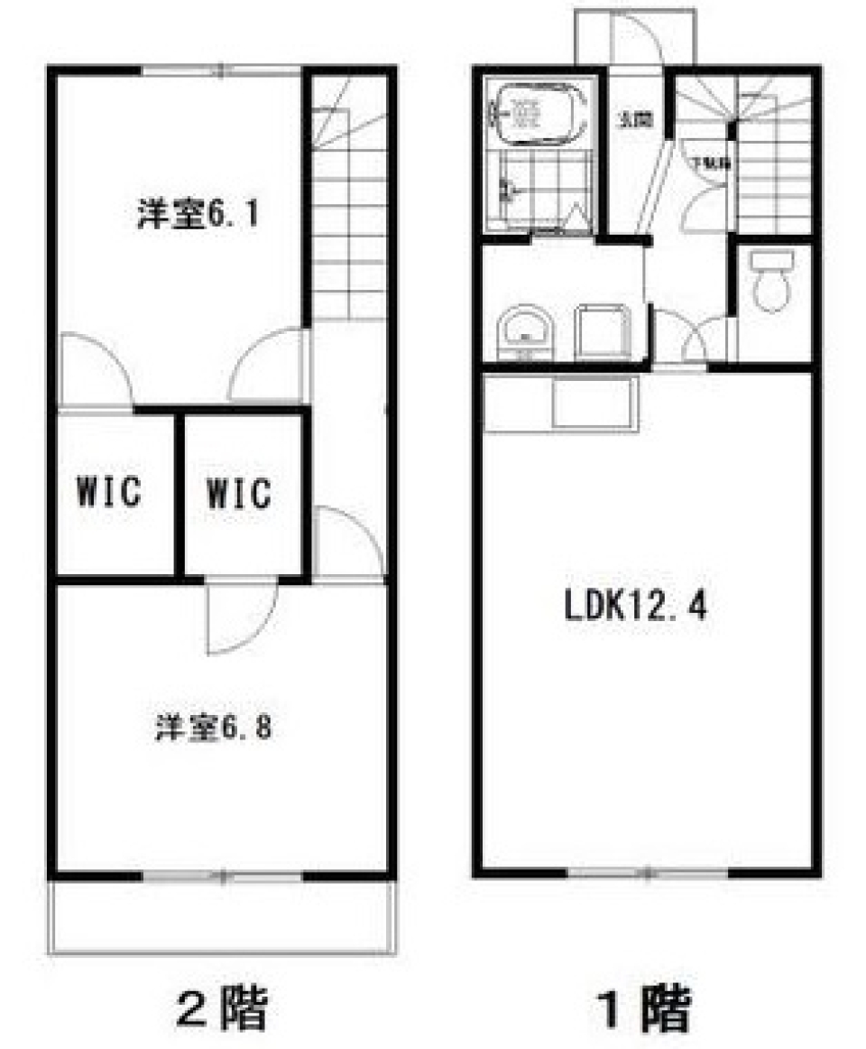 スモールでビッグなＷウォークイン。の間取り図