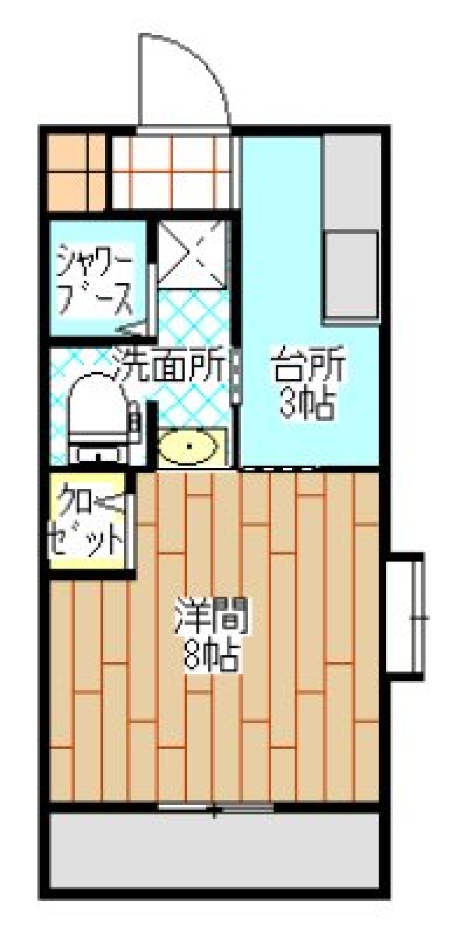 みどりとひだまりの部屋の間取り図