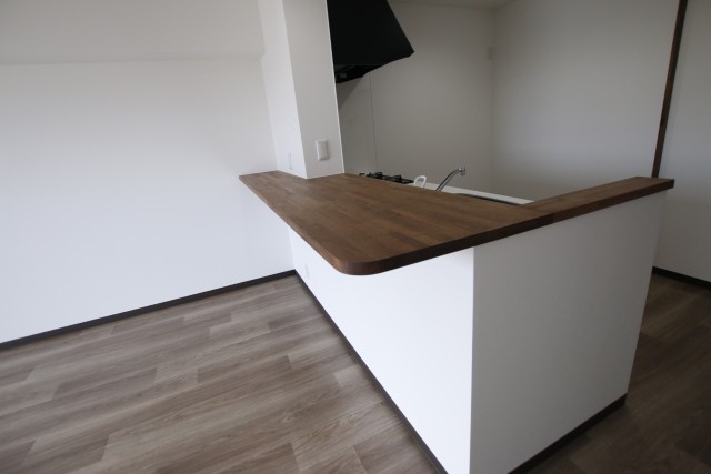 キッチンの前のこのスペースが肝心