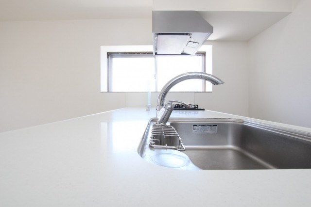 キッチン水栓部分の曲線美。