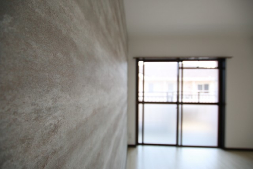 マーブル調壁紙が高級感を演出