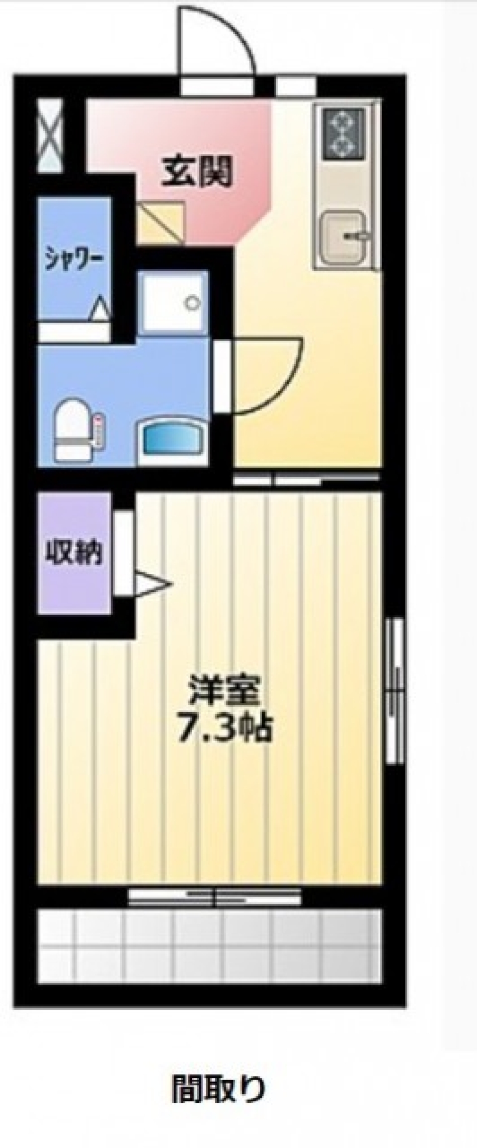 25.56㎡への挑戦の間取り図