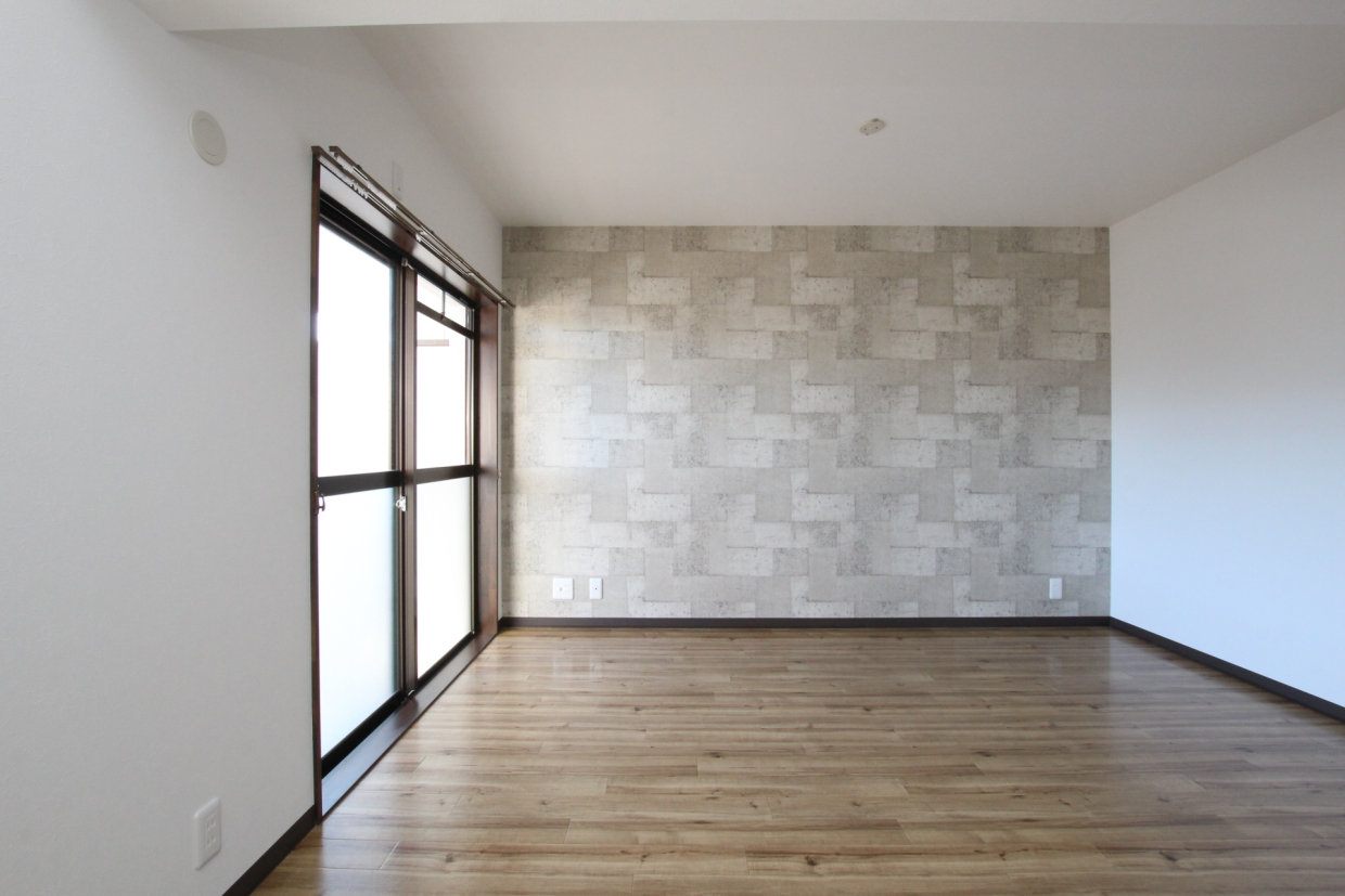 ブロック風のアクセントウォール