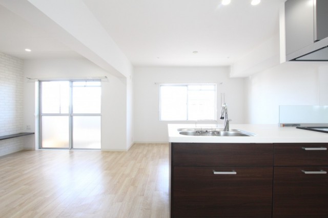 ダウンライトが使用されているから天井がスッキリ。