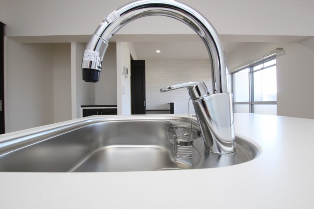 キッチン水栓部分の曲線美。
