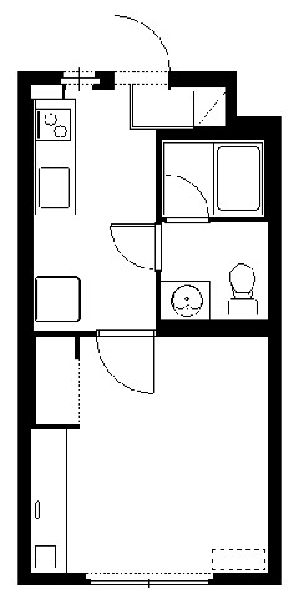 一人暮らしの方必見。１DKの常識を覆せ！の間取り図