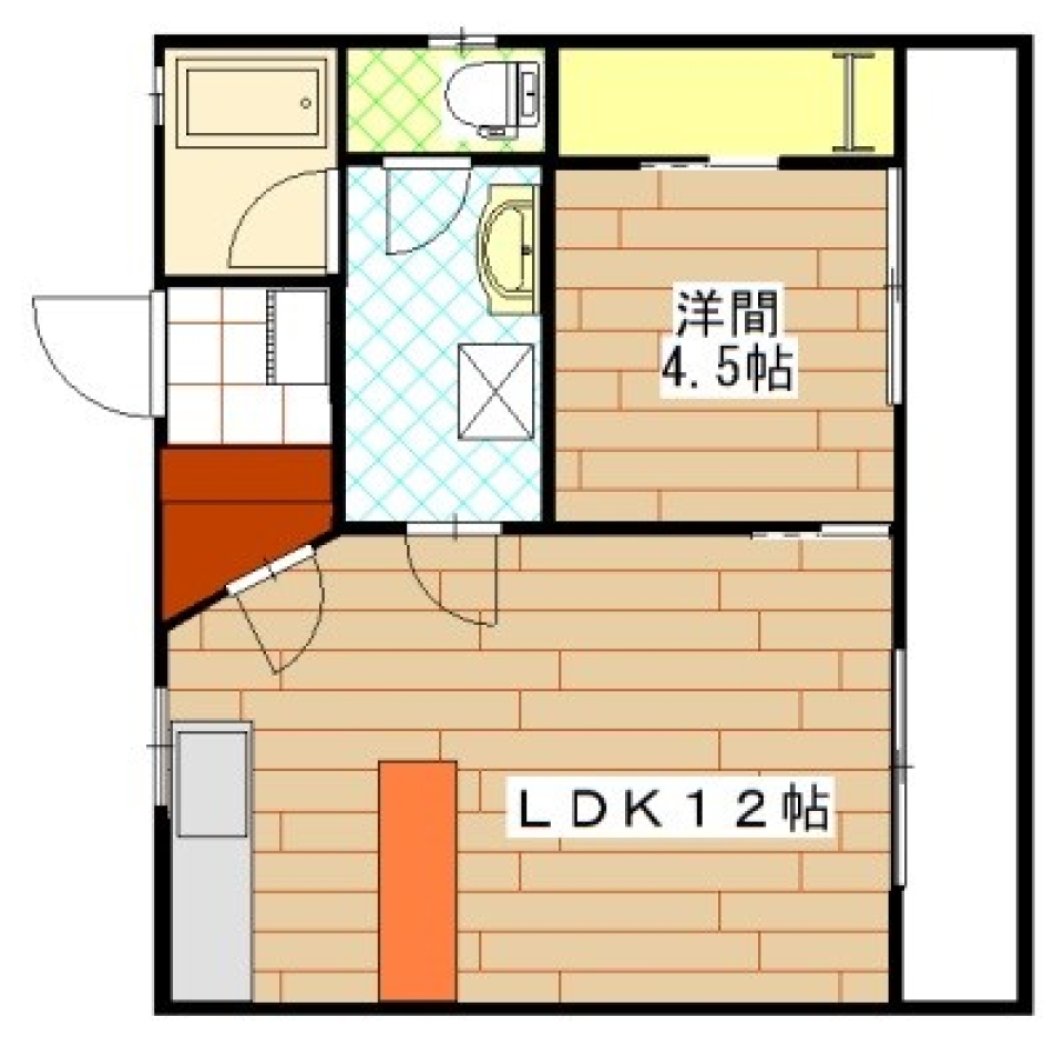 ぐっと心寄せるナチュラルカフェルーム。の間取り図