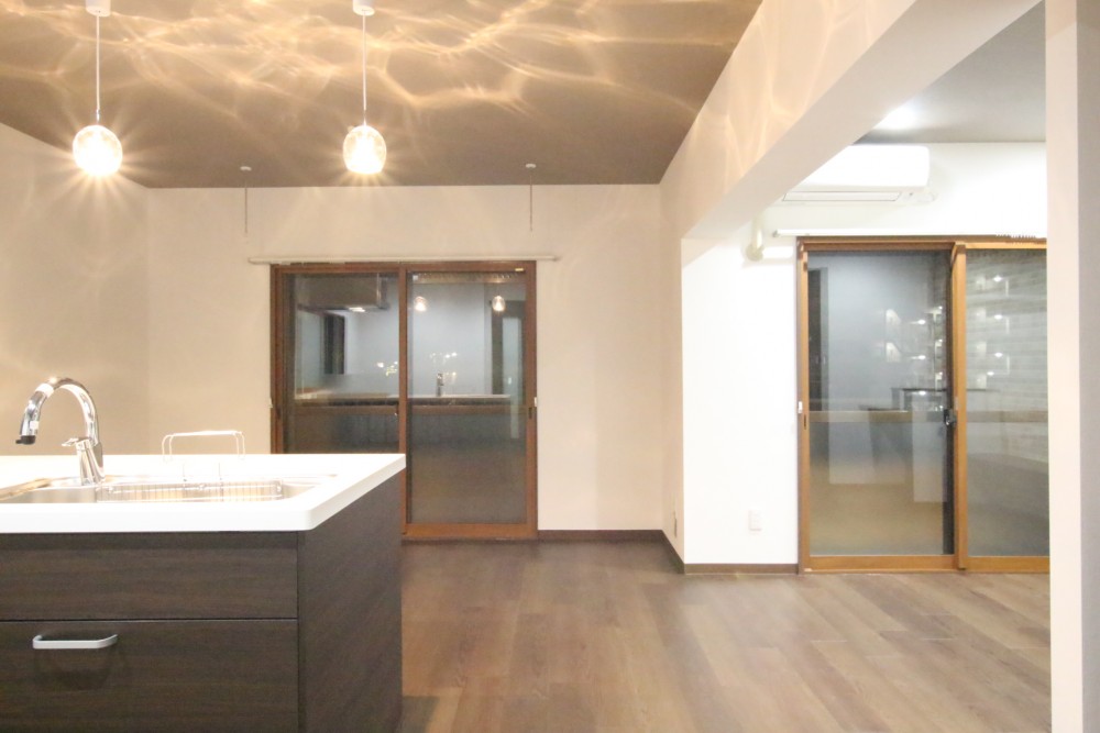 横長LDKで家具の配置がしやすい。