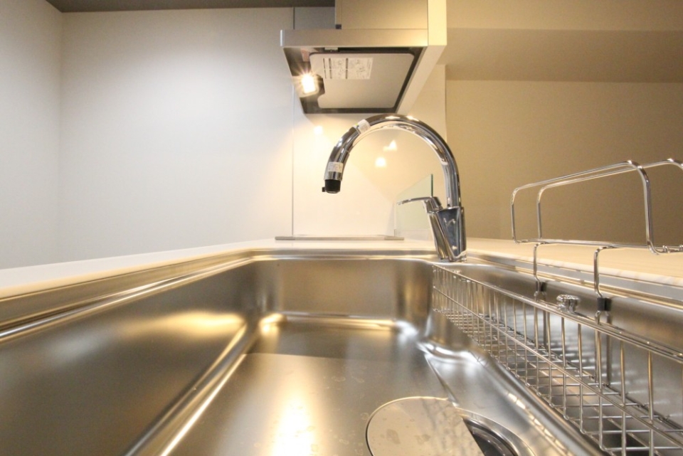 シンクのU字蛇口は、デザイン性と機能性がGOODです。