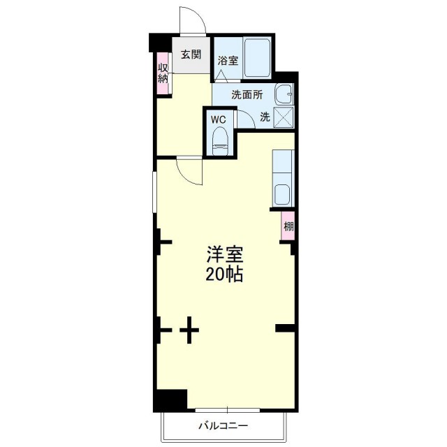 間取りは広い1R。