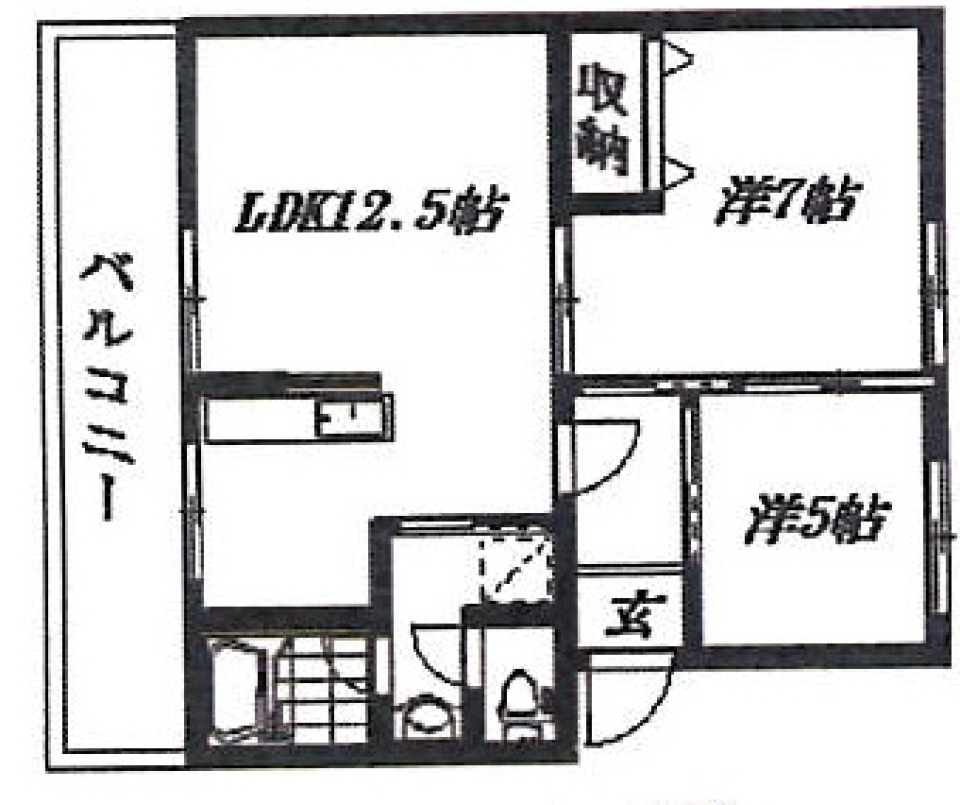 レンガのお部屋［ペット可］の間取り図