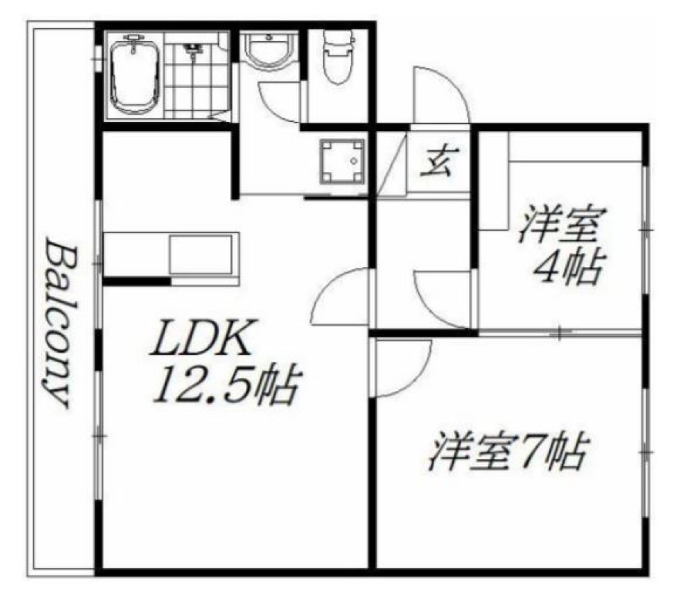 レンガと漆喰のこだわりカウンターの間取り図