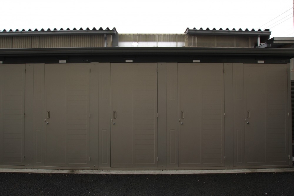 各戸専用の物置がある。