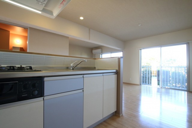 極力シンプルなシステムキッチン。