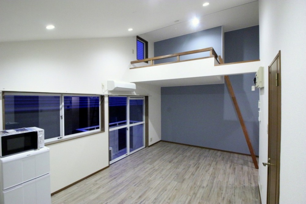 天井は勾配天井となっている。