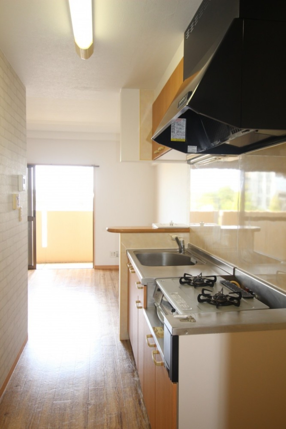 キッチンスペース。ガスコンロです