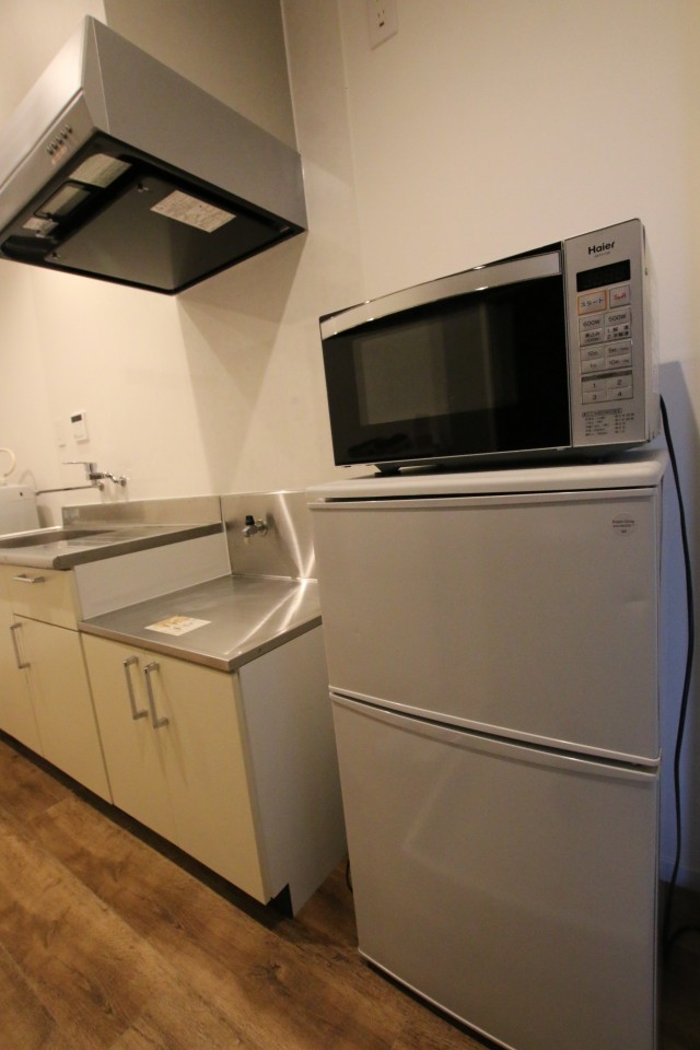 レンジと冷蔵庫が付いています。