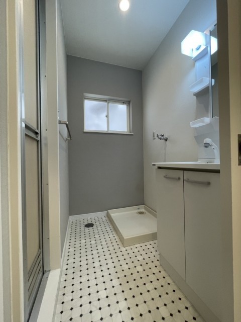 洗面脱衣所の様子。