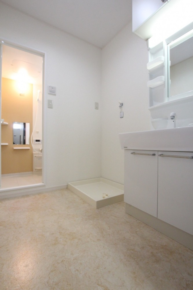 浴室と洗面スペースだけは1階にある。