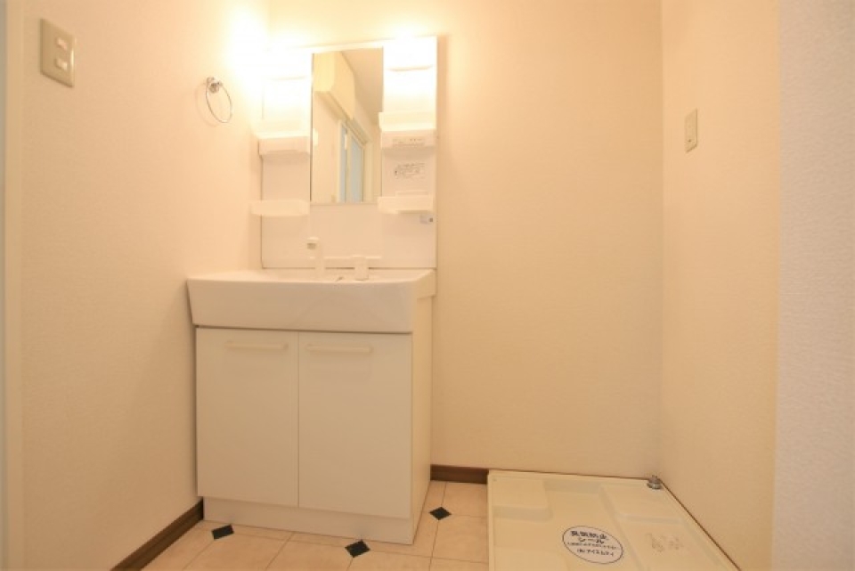 洗面台と洗濯機置き場