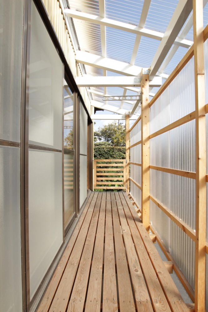 テラスは、まるで温室。