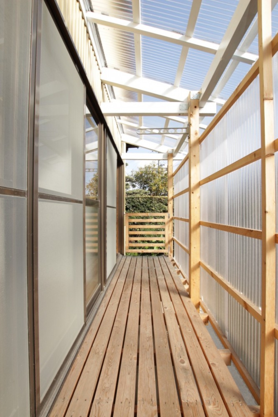 テラスは、まるで温室。