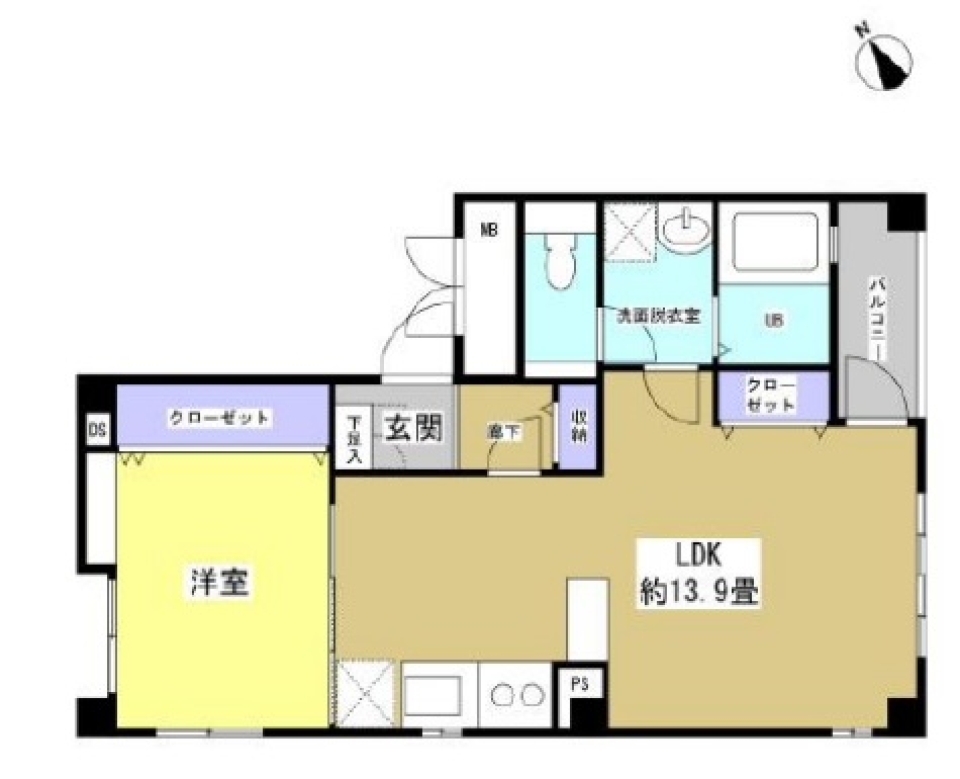 柔らか雰囲気に、デザインレッド。の間取り図