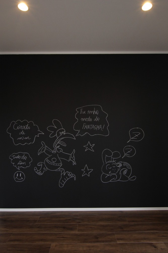 童心に戻って壁に落書きを。