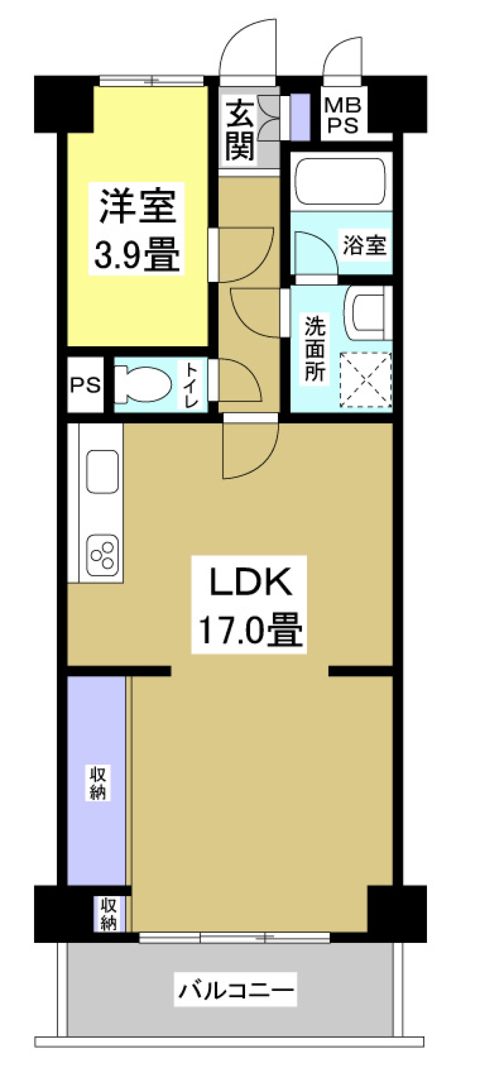 城下町の北欧の間取り図