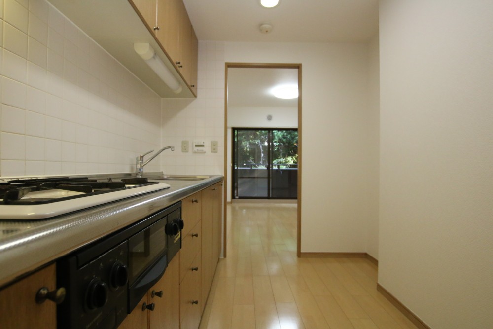 ゆとりのキッチン。扉がないので寂しくないです。