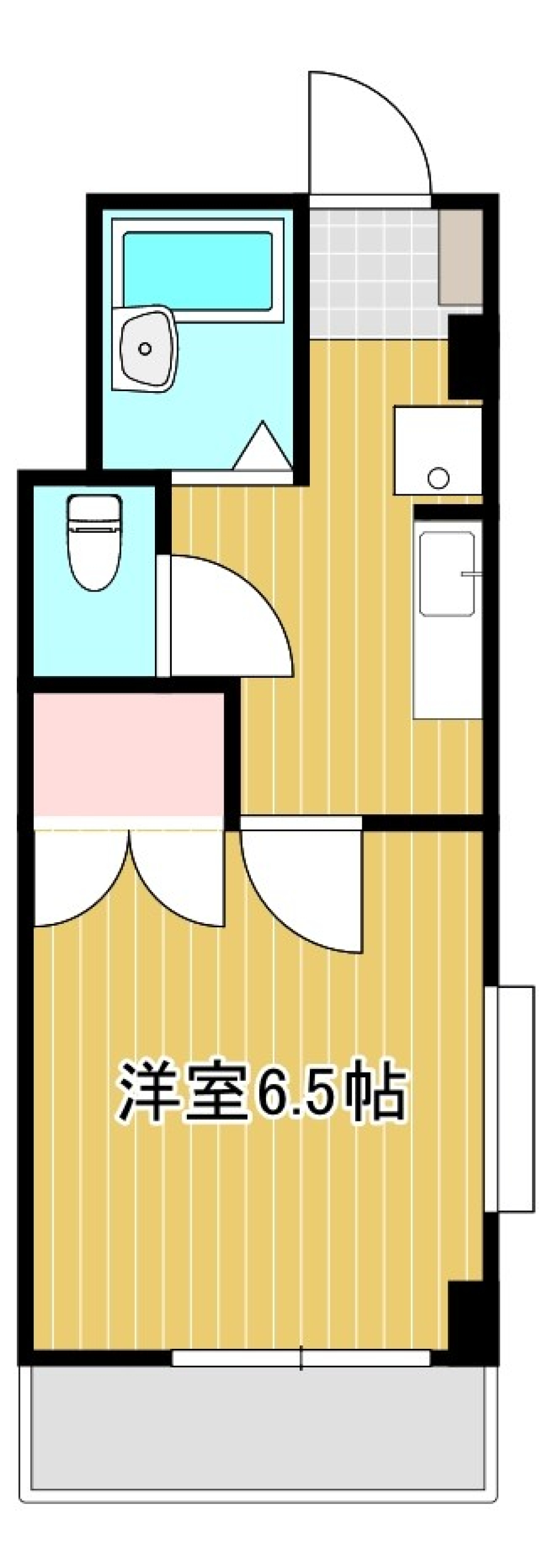 Youthful baby blue MOTOHAMAの間取り図