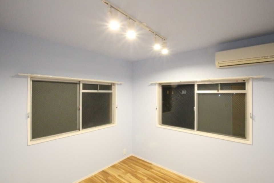 青空に囲まれ就寝出来る寝室スペース。