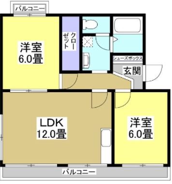 ファミリータイプの2LDK