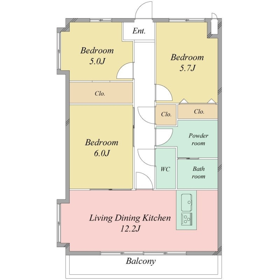 キッチンからこんにちは！の間取り図