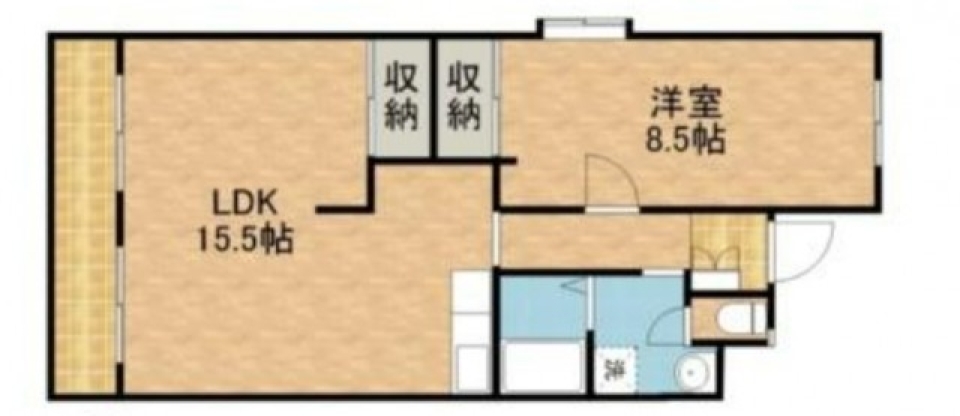 赤い花　白い部屋の間取り図