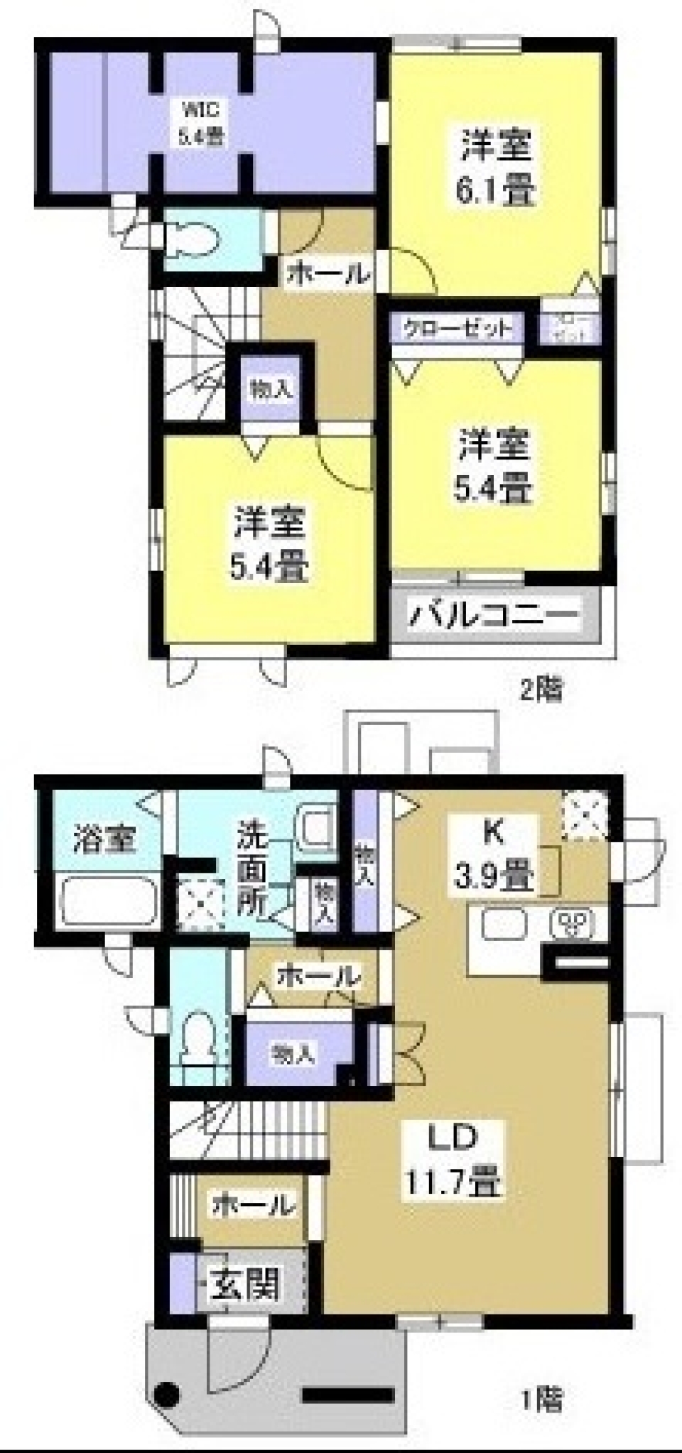 戸建&times;公園近＝わいわい家族オススメの間取り図