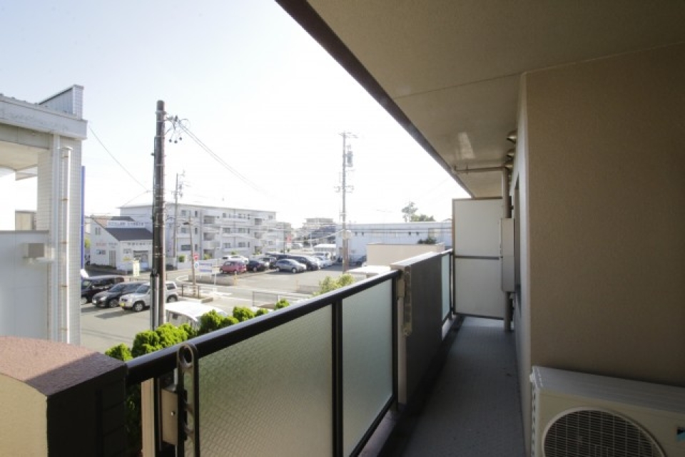 バルコニー（リビング側）。