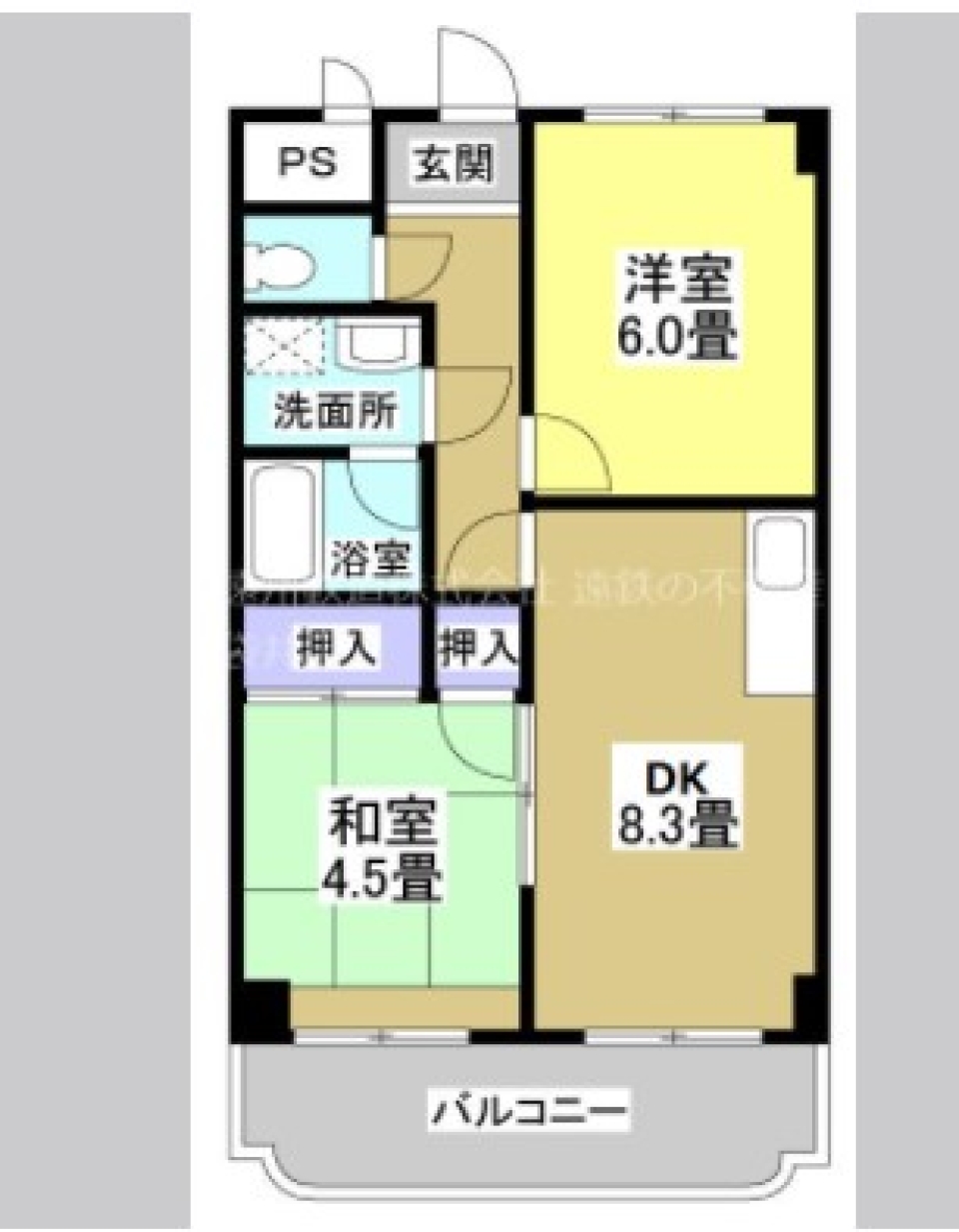 週末は川沿いをお散策の間取り図