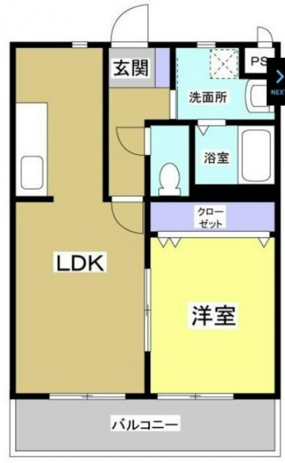 休日はお出かけしたい！の間取り図
