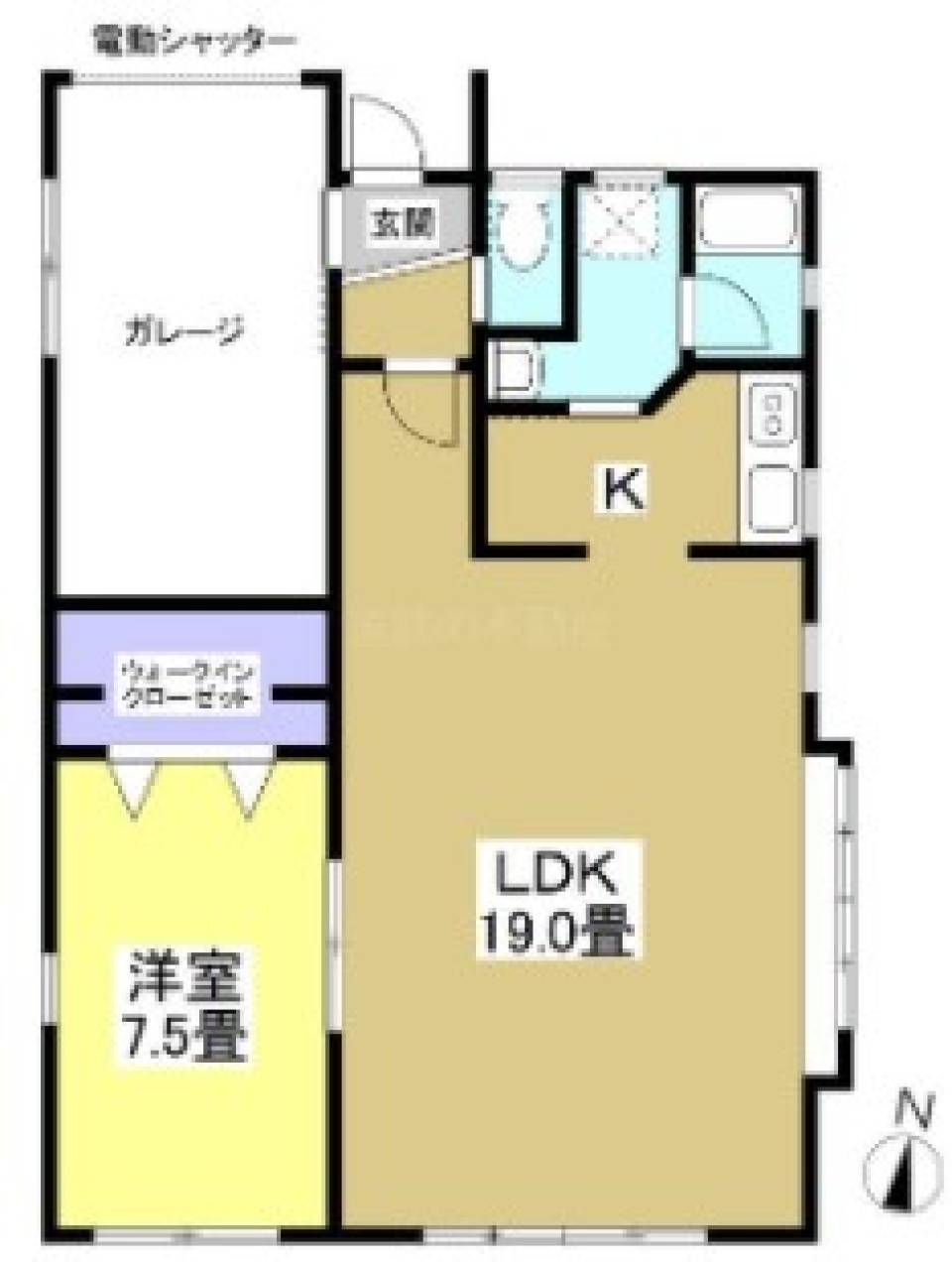 SONOGAYAガレージハウスの間取り図
