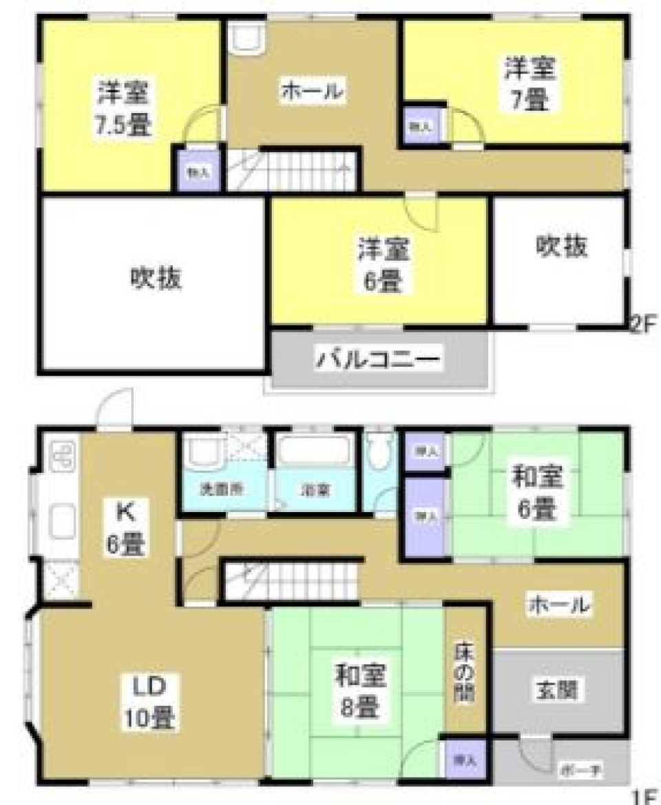 吹き抜け感のある暮らしの間取り図