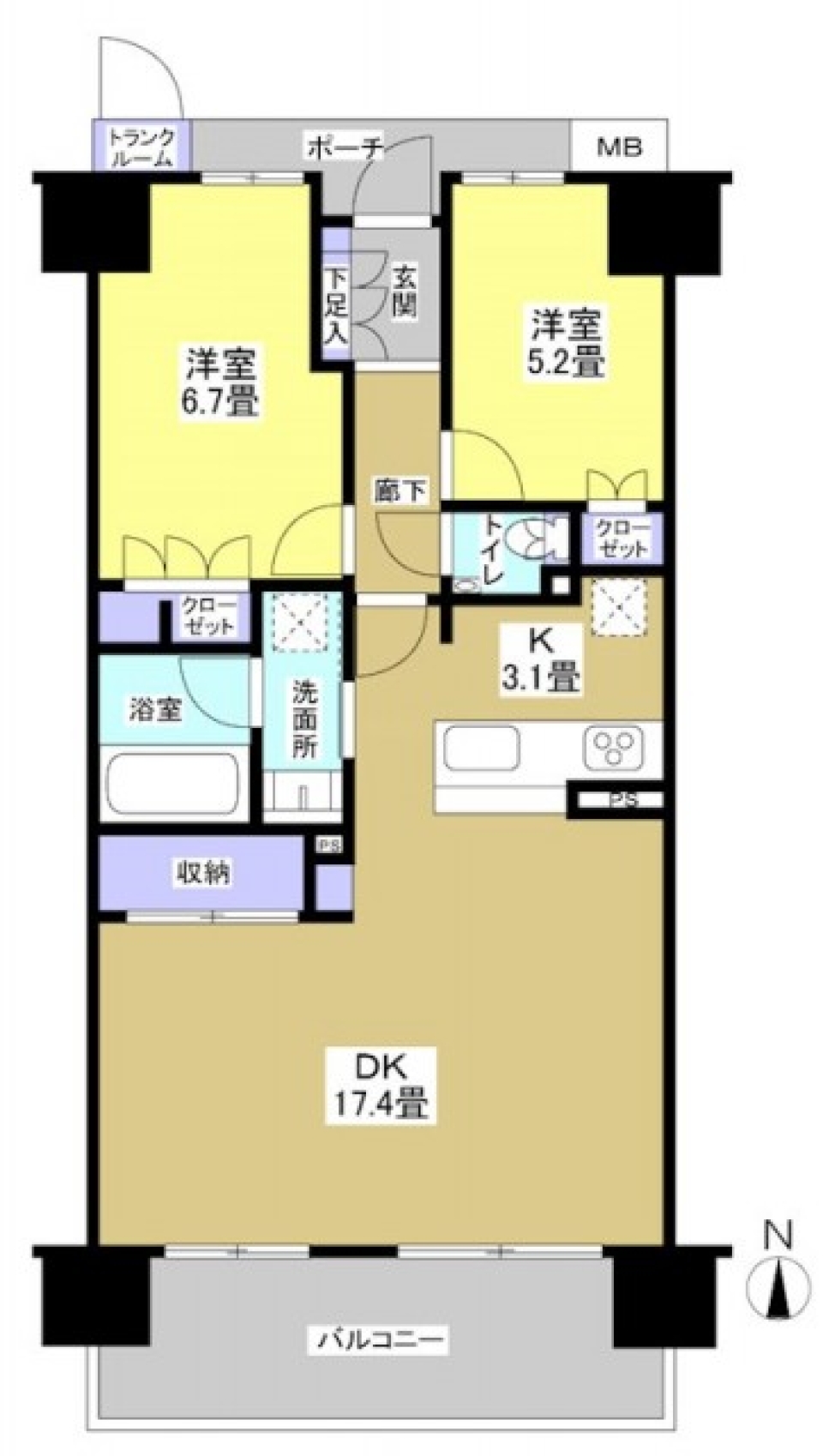 磐田の眺望、独り占めの間取り図