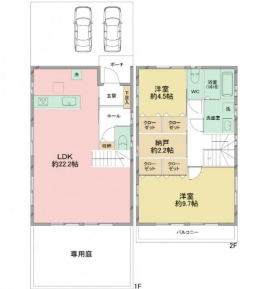 【ペット可】あなただけの庭で。の間取り図