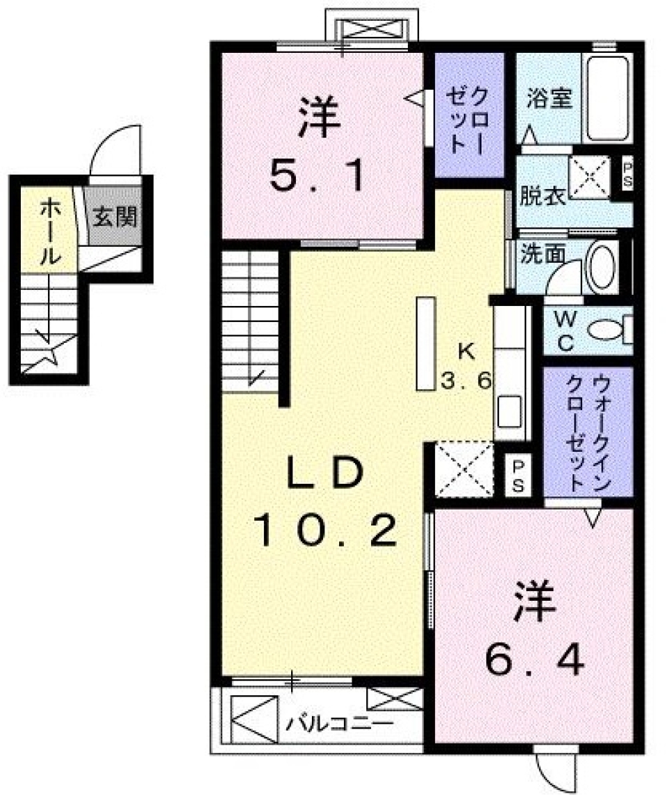 階段使うOnly oneの間取り図